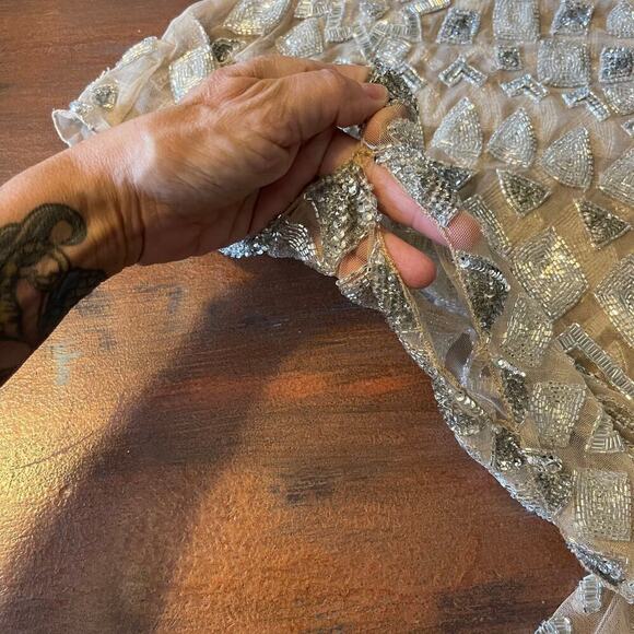 Vintage Letage Women's Jeweled Fully Beaded Mini Dress - Picture 10 of 10